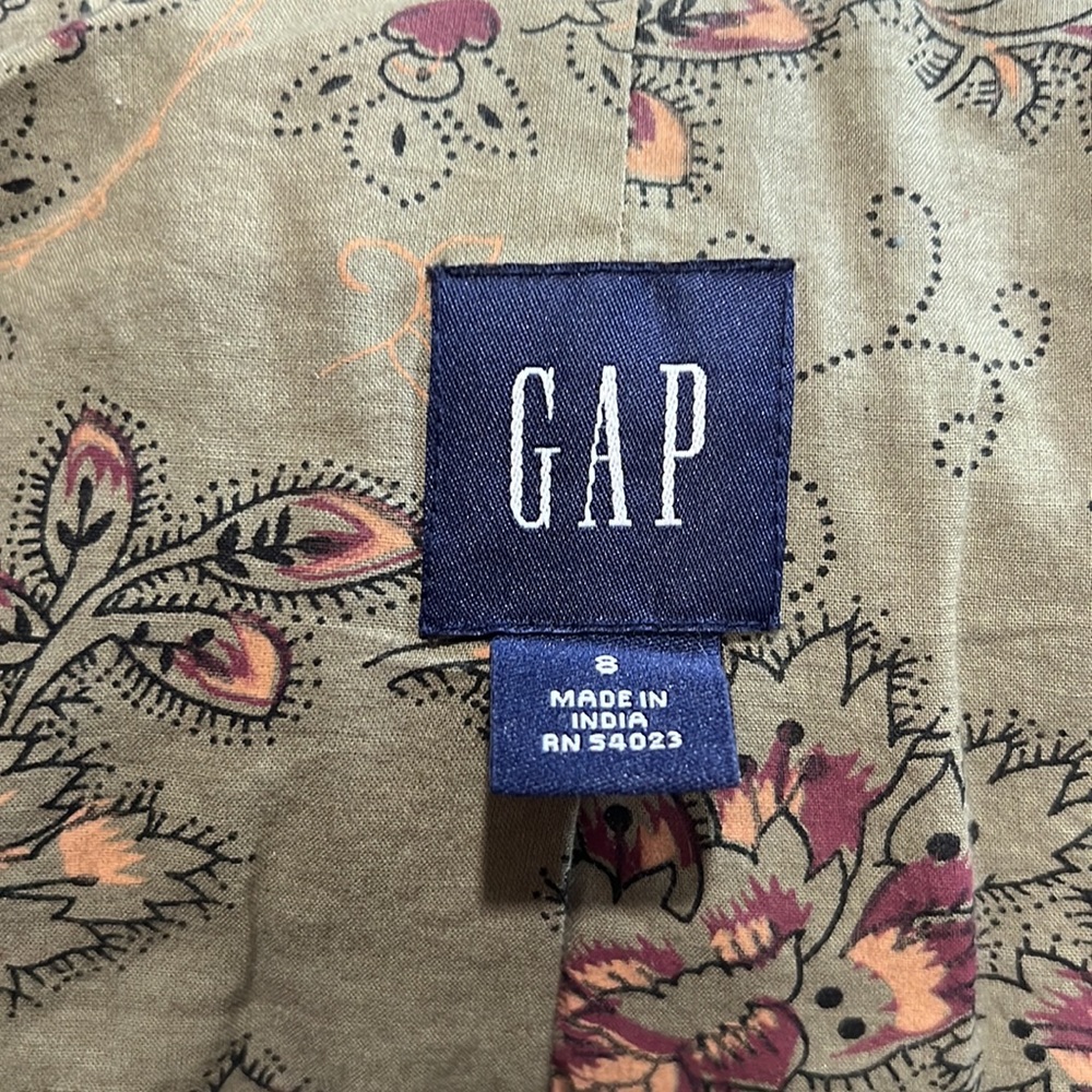 Gap Button Down Jacket, Size 8 - image 8